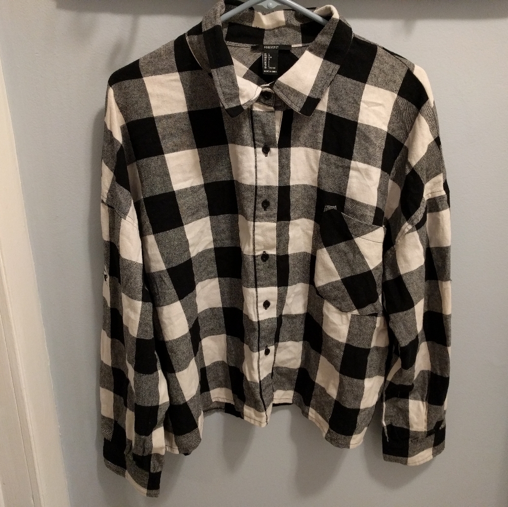 Forever 21 Button Down Long Sleeve Top